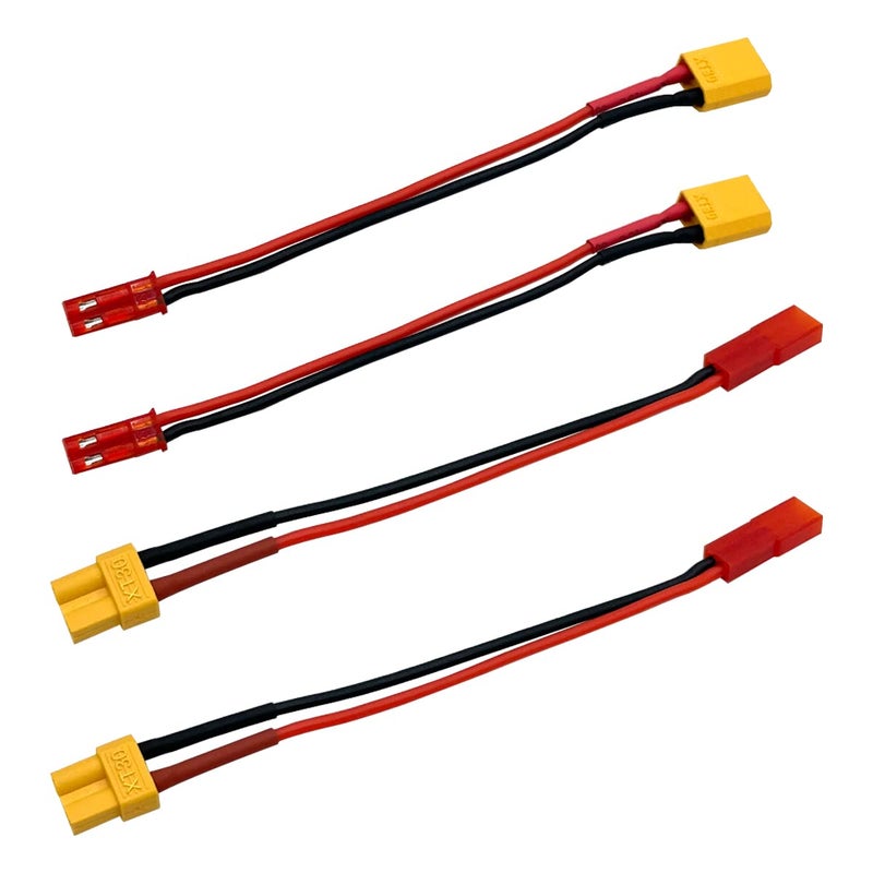 FLY RC 2pairs XT30 Plug to JST Connector Male Female 20AWG Silicone Cable Wire Adapter for RC FPV ESC Speed Controller Lipo Battery Charging - Image 4